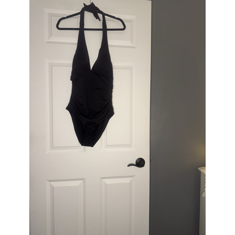 Cupshe Roaming River V Neck Halter Slim And Sculpt One Piece Swimsuit Large Nwt